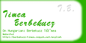 timea berbekucz business card